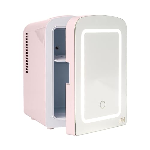 Paris Hilton Mini Refrigerator and Personal Beauty Fridge, Mirrored Door with...