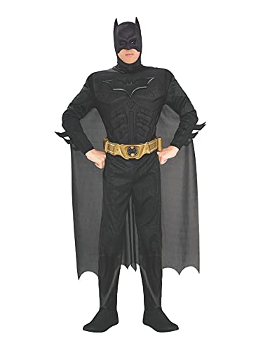 The Dark Knight Batman Deluxe Muscle Chest Costume, Black, Medium