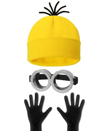 HEYFIZZ 3 Pcs Halloween Costume Accessories Adult,Goggles Glasses/Yellow...