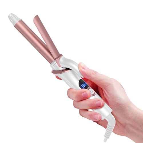 Mini Curling Iron Wand for Short Hair, Ukliss Travel Friendly Dual Voltage Mini Hair...