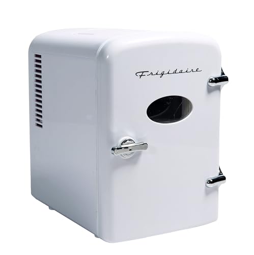 Frigidaire EFMIS129-WHITE White Mini Personal Fridge Cooler, 1 Gal Capacity fits Six...