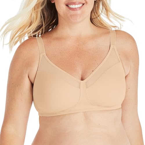 Playtex womens 18 Hour Smoothing Wirefree Us4697 Minimizer Bra, Nude, 38D US