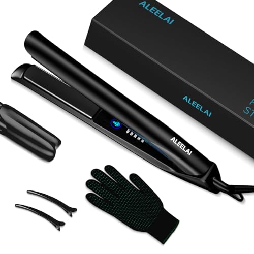 ALEELAI Flat Iron Hair Straightener and Curler 2 in 1 Plancha de Cabello with 3D...