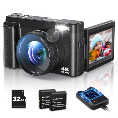 Bifevsr 4K Digital Camera for Photography Autofocus, 48MP Vlogging Camera with Flash...