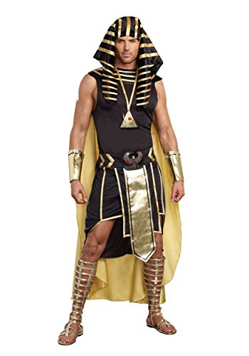 Dreamgirl Adult King Tut Costume, Mens Ancient Egyptian Pharaoh, Fashion King of...