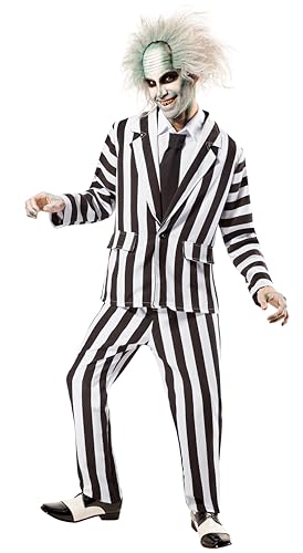 Rubies Men's Beetlejuice Deluxe Costume, Black/White, X-Large