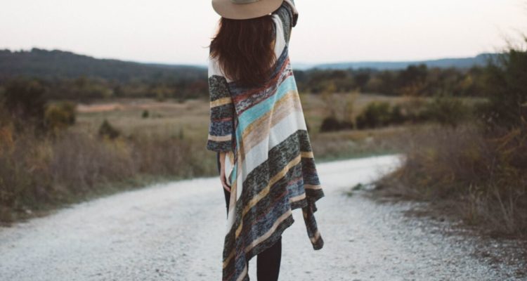 Sustainable Fashion Woman Poncho
